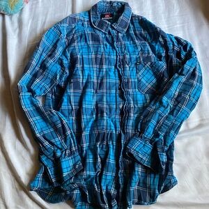Surfer Blue Casual Button Down Shirt